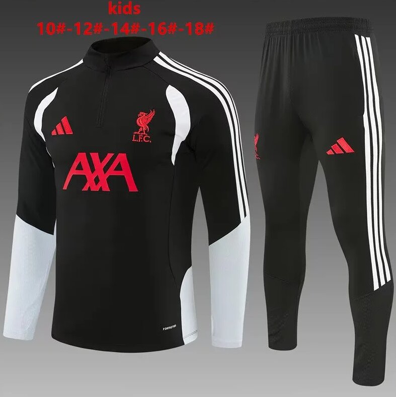 Kids Liverpool 26/27 Tracksuit - Black/Red